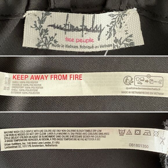 Free People Dress M Black Square Neck Halter Happy Hour Slit Side Midi - Picture 3 of 13